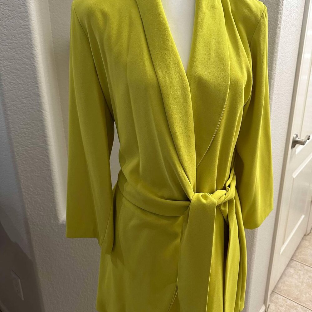 Zara Lime Green Wrap Blazer